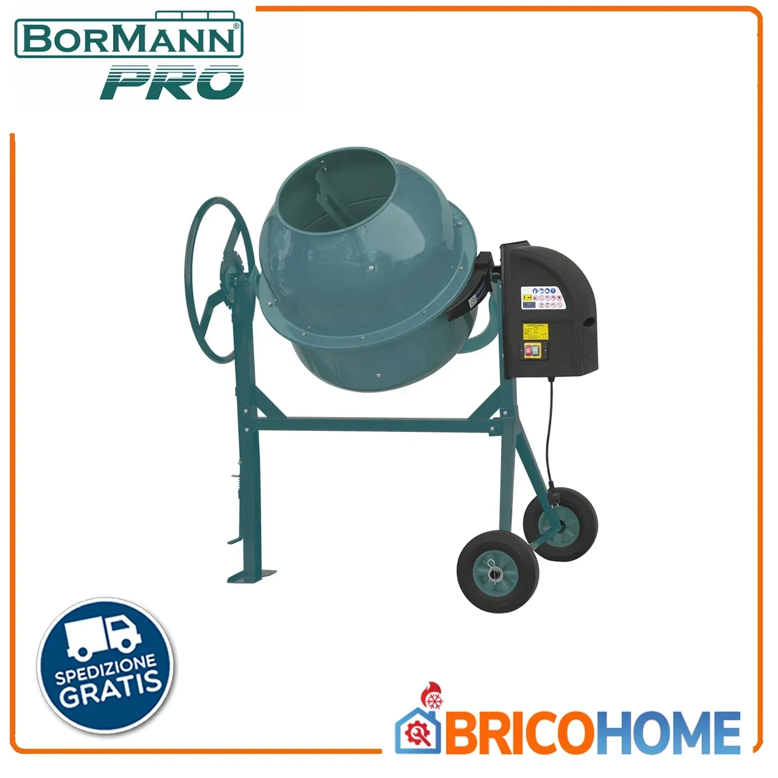 2026 Hormigonera eléctrica BORMANN Pro 180 L 800 W BMX1810 2026
