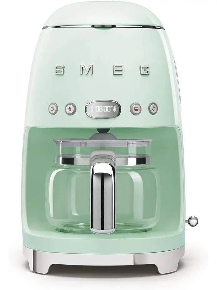 Smeg 50's Retro Style Aesthetic Drip Filter Coffee Machine, 10 cups, Pastel Green