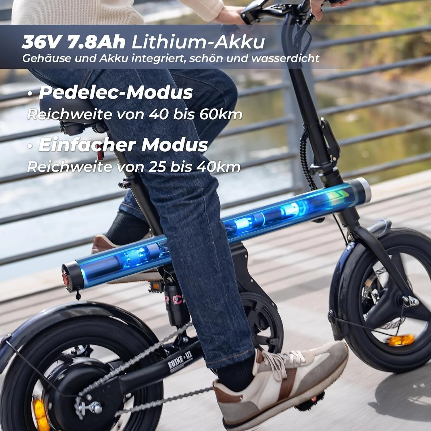 Finbike U1 Klapp-E-Bike 250W – 7-Gang, Pedelec, 14