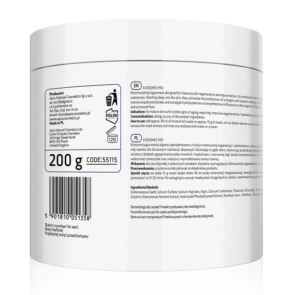 Apis EXOSOMES PRO Biostimulating Algae Mask with Plant Exosomes | 200g