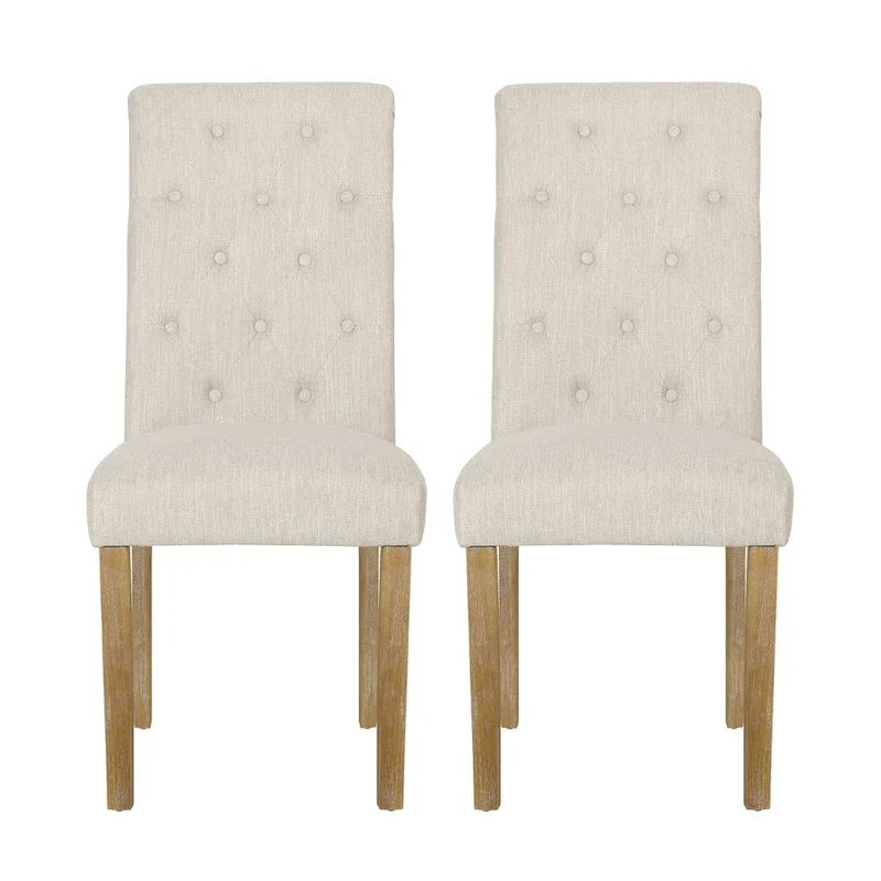 Set of 2 Aruda Upholstered Dining Chairs by Christopher Knight Home