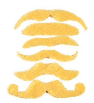 Yellow Mustaches | 60 PCS Stick on Mustaches |  1693YE