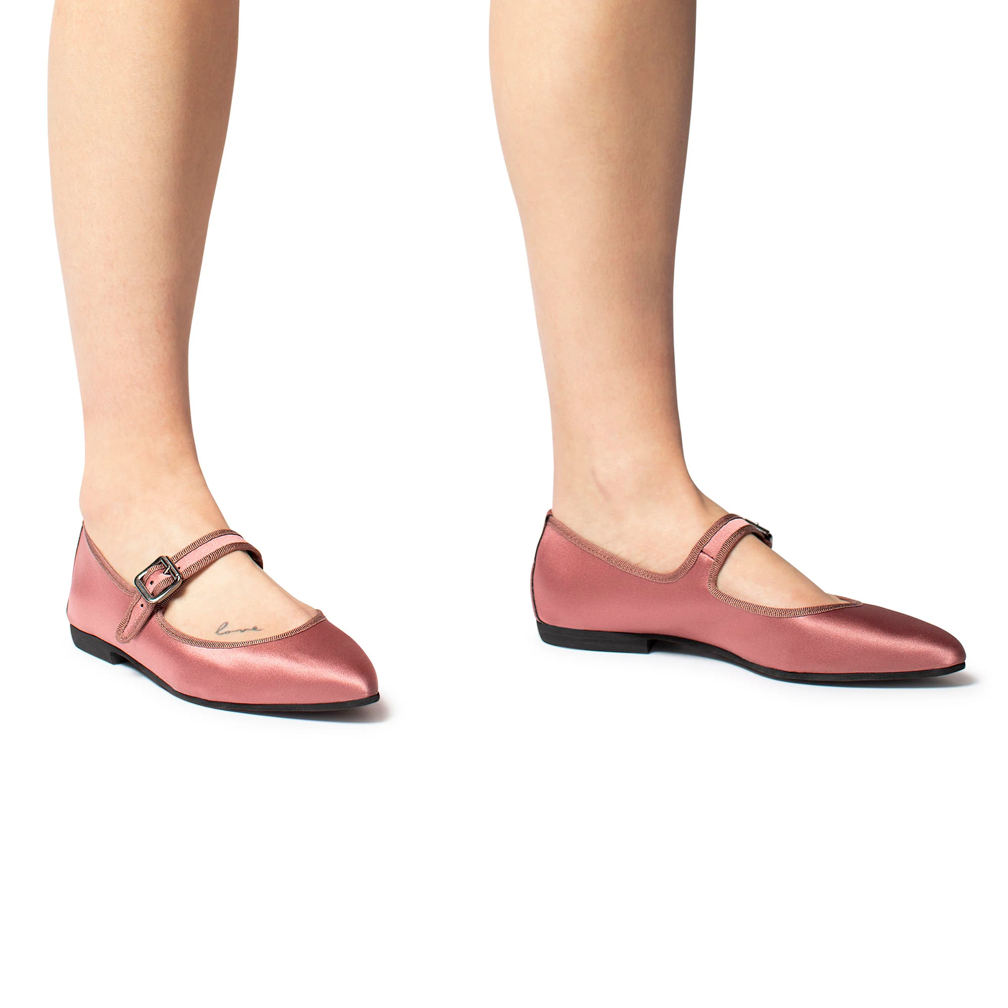 Flavia Mary Jane satin confetto