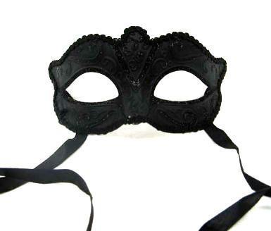 Mardi Gras Venetian Glitter Curved Top Mask Gold 1847G