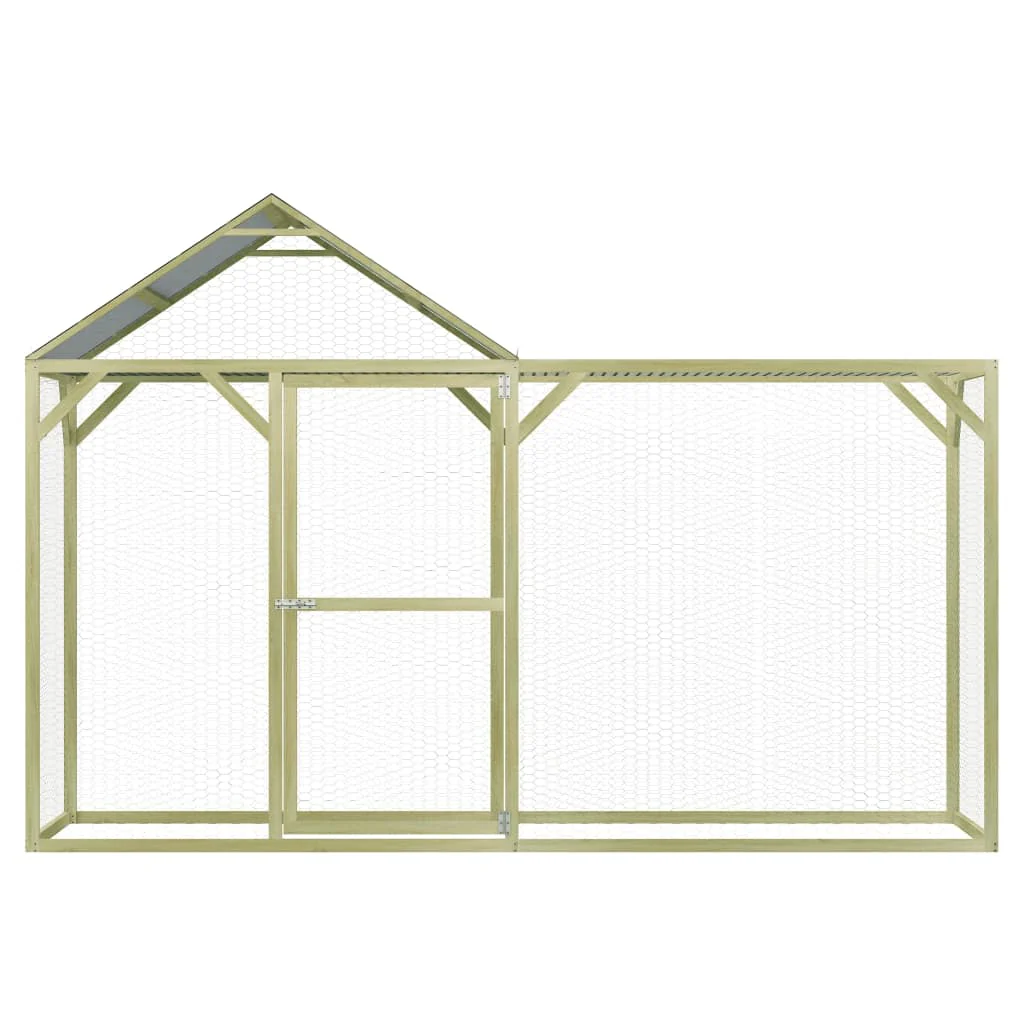 2025 Gallinero de madera impregnada 3 x 1,5 x 2 m – Recinto seguro para aves y pequeños animales
