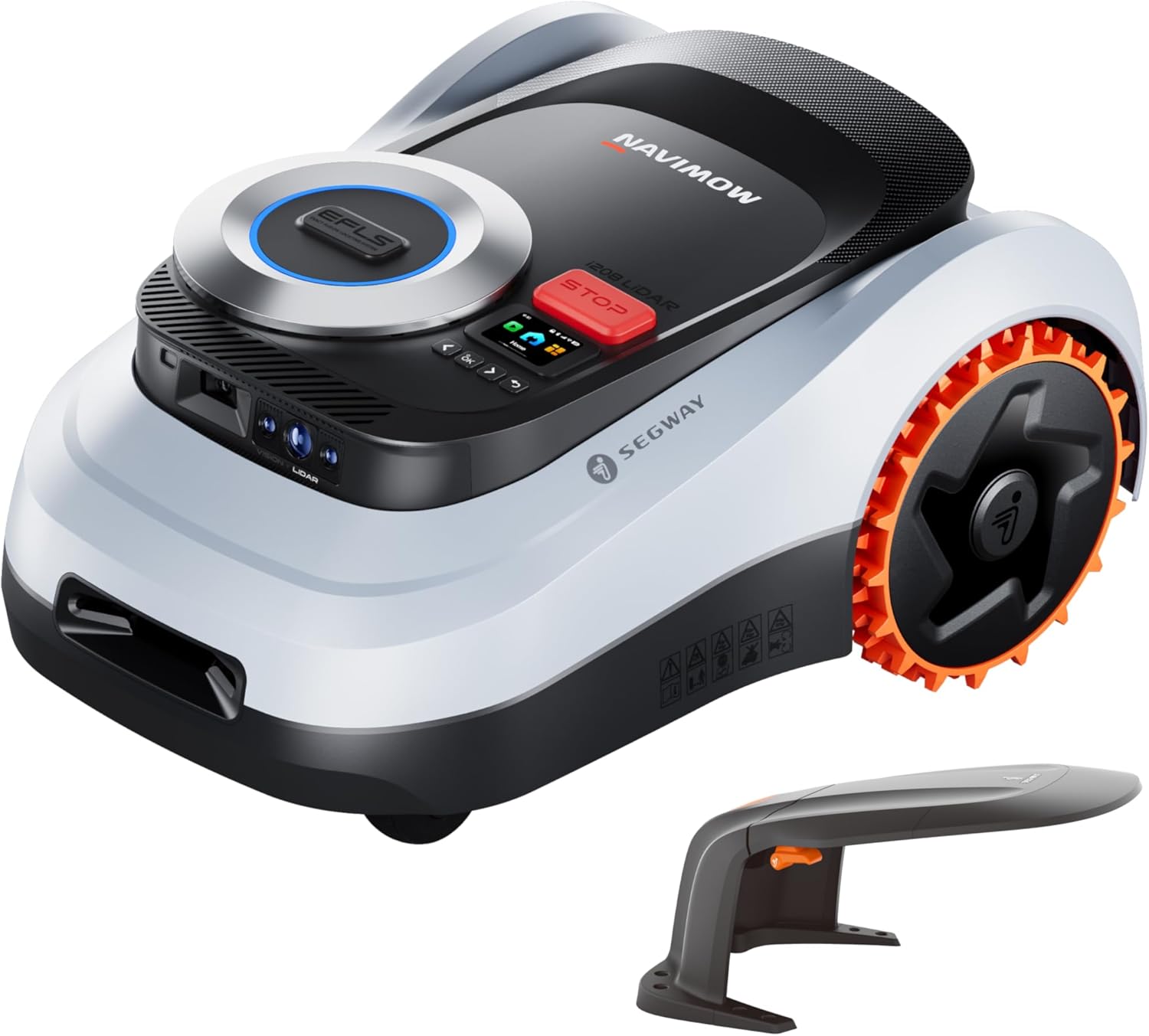 Segway Navimow i208 LiDAR robotgräsklippare utan slinga för 800m2, terränghjul klarar sluttningar på 45%, LiDAR och Vision dubbelsystem, 1-trycks automappning, ingen antenn behövs