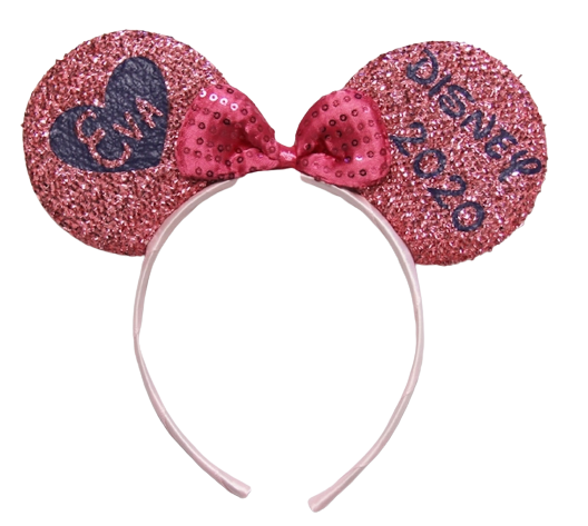 Valentines Day Disney Ears Headband Personalized