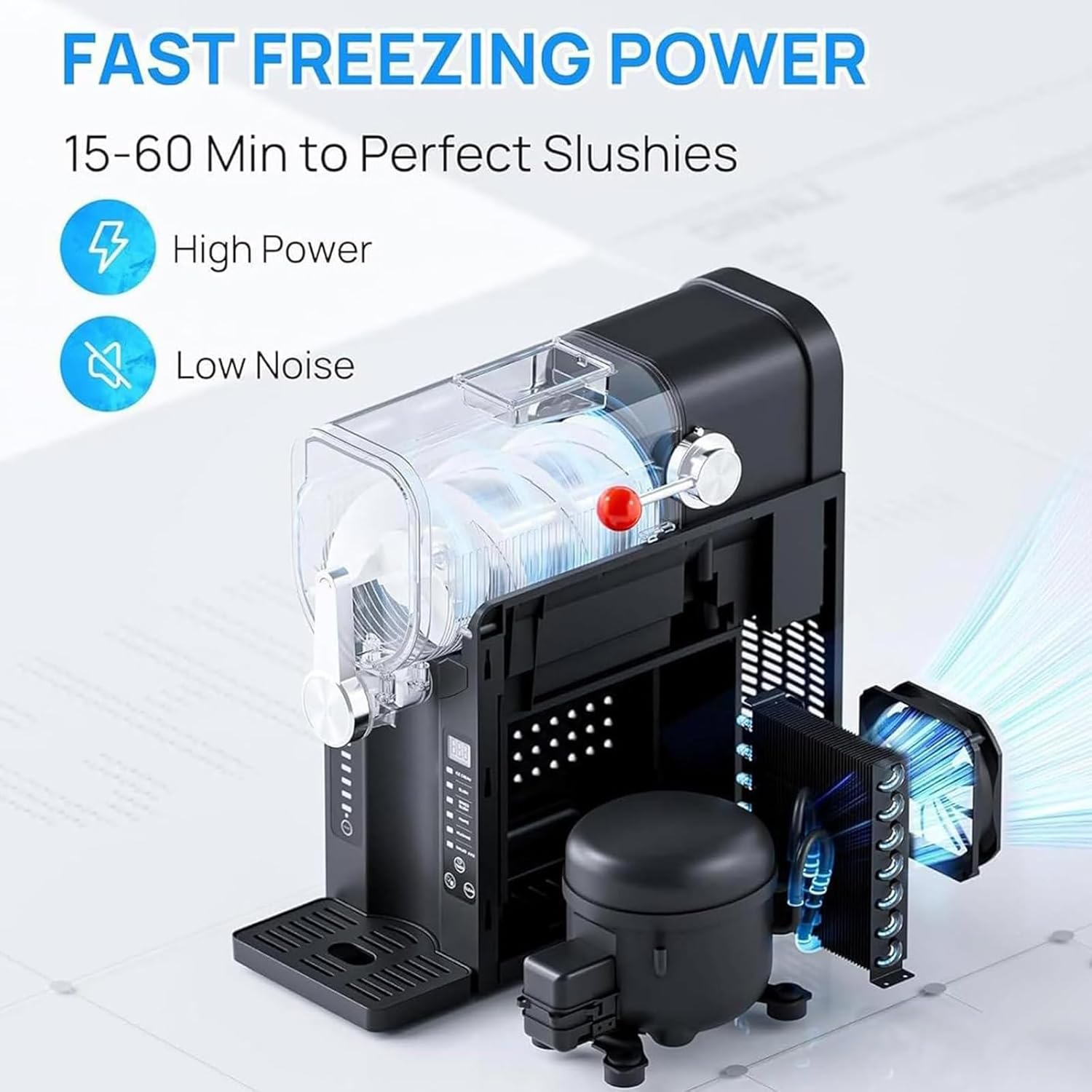 Máquina Para Granizados Y Hielo Raspado De 1,6 L, Máquina Para Hacer Helados Con 6 Programas Preestablecidos, Autolimpieza Con Un Solo Toque Para Batidos, Batidos Y Margaritas