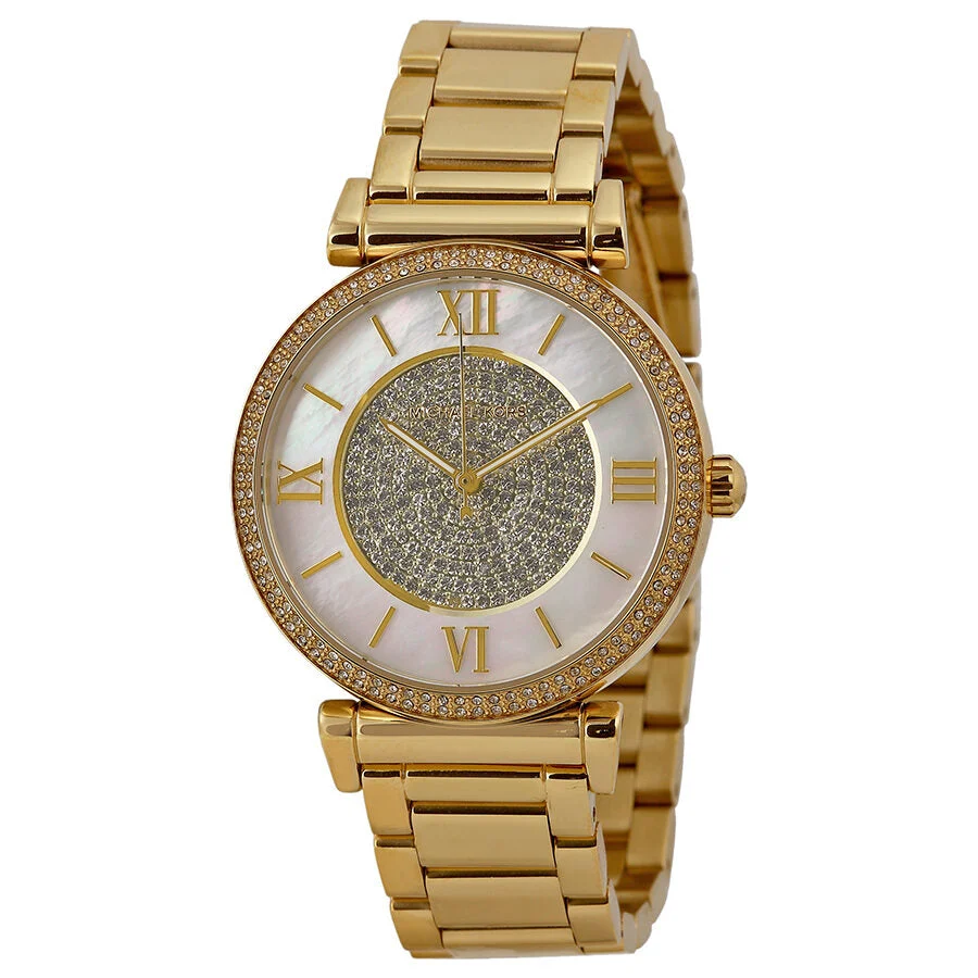 Michael Kors Catlin MOP Dial Gold Women's Watch - MK3332