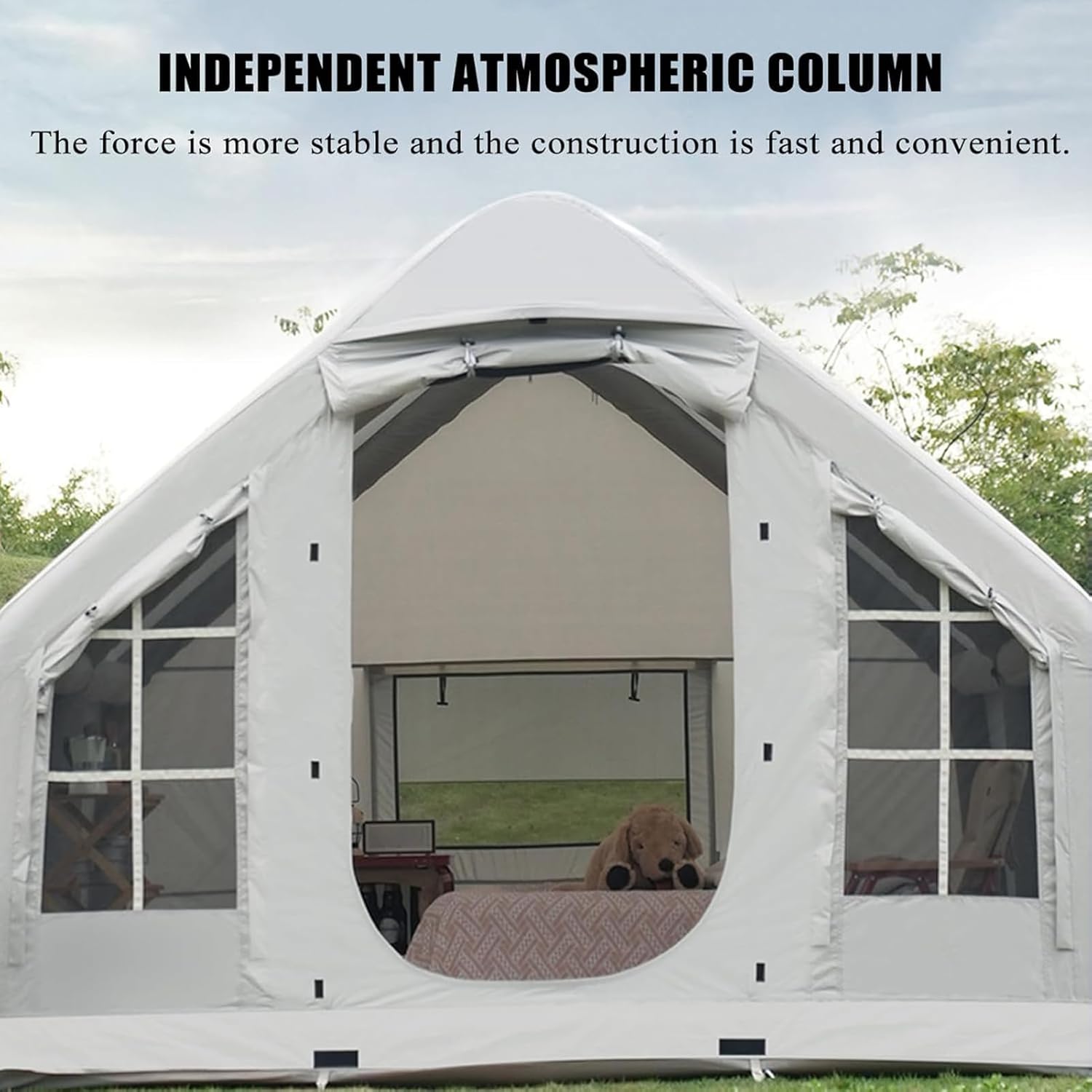 Inflatable Camping Tent with Chimney Opening