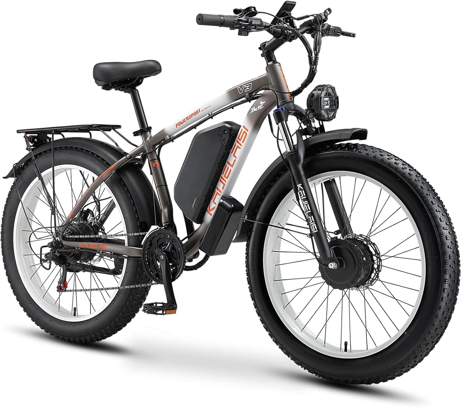 Electric Bike for Adult, 26 x 4.0 Fat Tire Ebike, 1000W/2000W Peak Electric Bicycle, 48V 13/17.5/23AH Waterproof Battery, Front Suspension Ebike, 27MPH-46MPH, Adjustable Seat, UL and GCC Certified