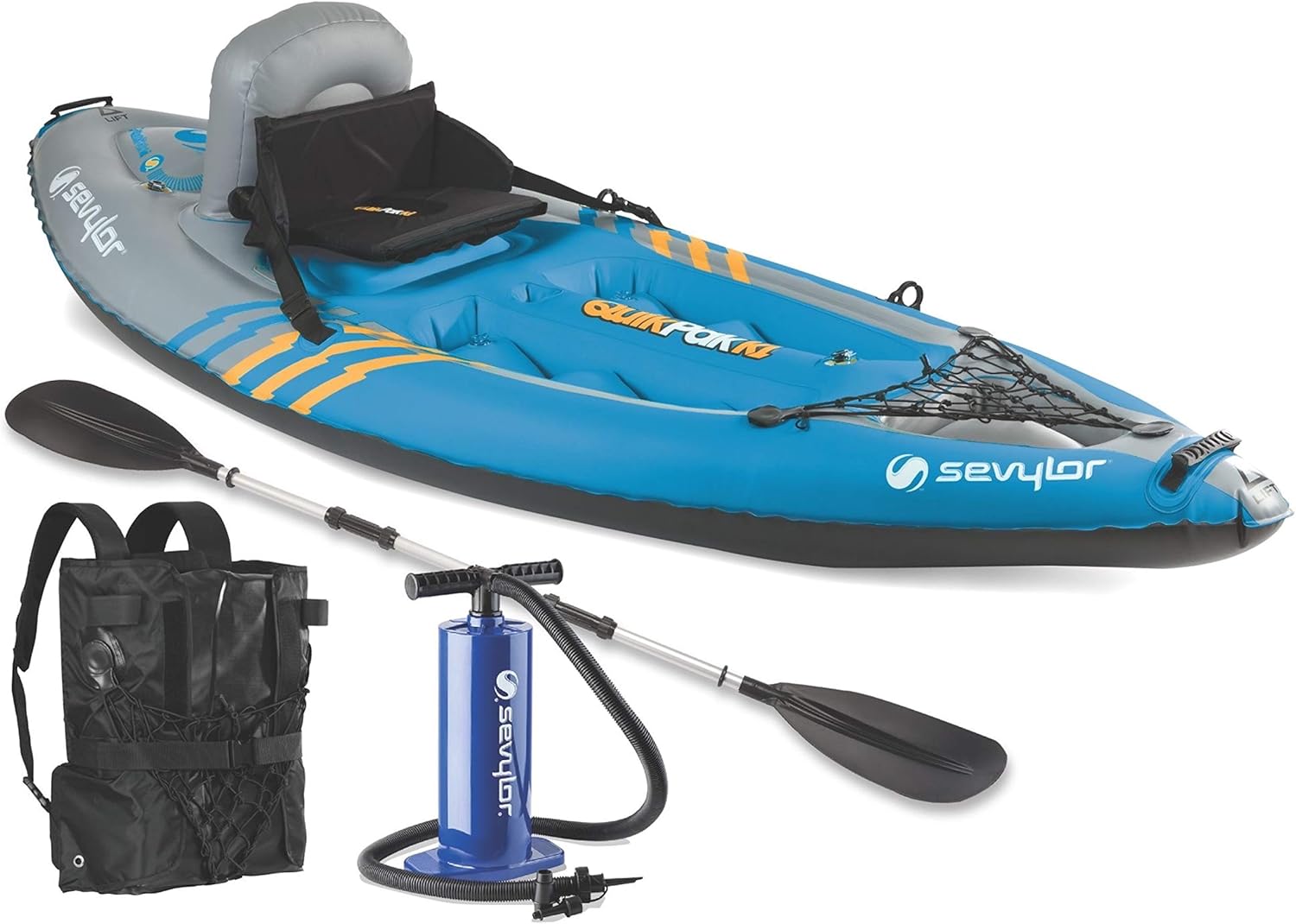 2026 Nuevo Sevylor QuickPak K1 kayak inflable para 1 persona sistema mochila con armado rápido
