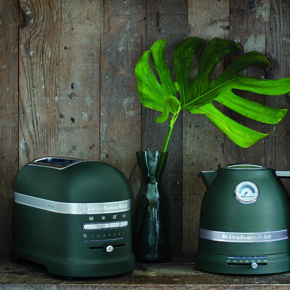 KitchenAid Toaster für 2 Scheiben mit Sandwich-Zange | Artisan | Retro Toast Machine | Verschiedene Funktionen und Bräunungsstufen | Grün