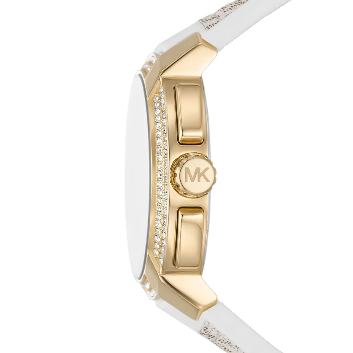 Michael Kors Sydney Pavé Multifunction White Dial White Silicone Women's Watch - MK7221