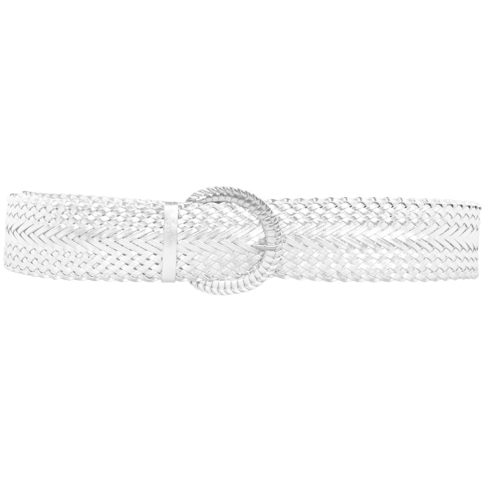 Wide Braided Belts White Diva Mix Sizes 12 PACK 2733A
