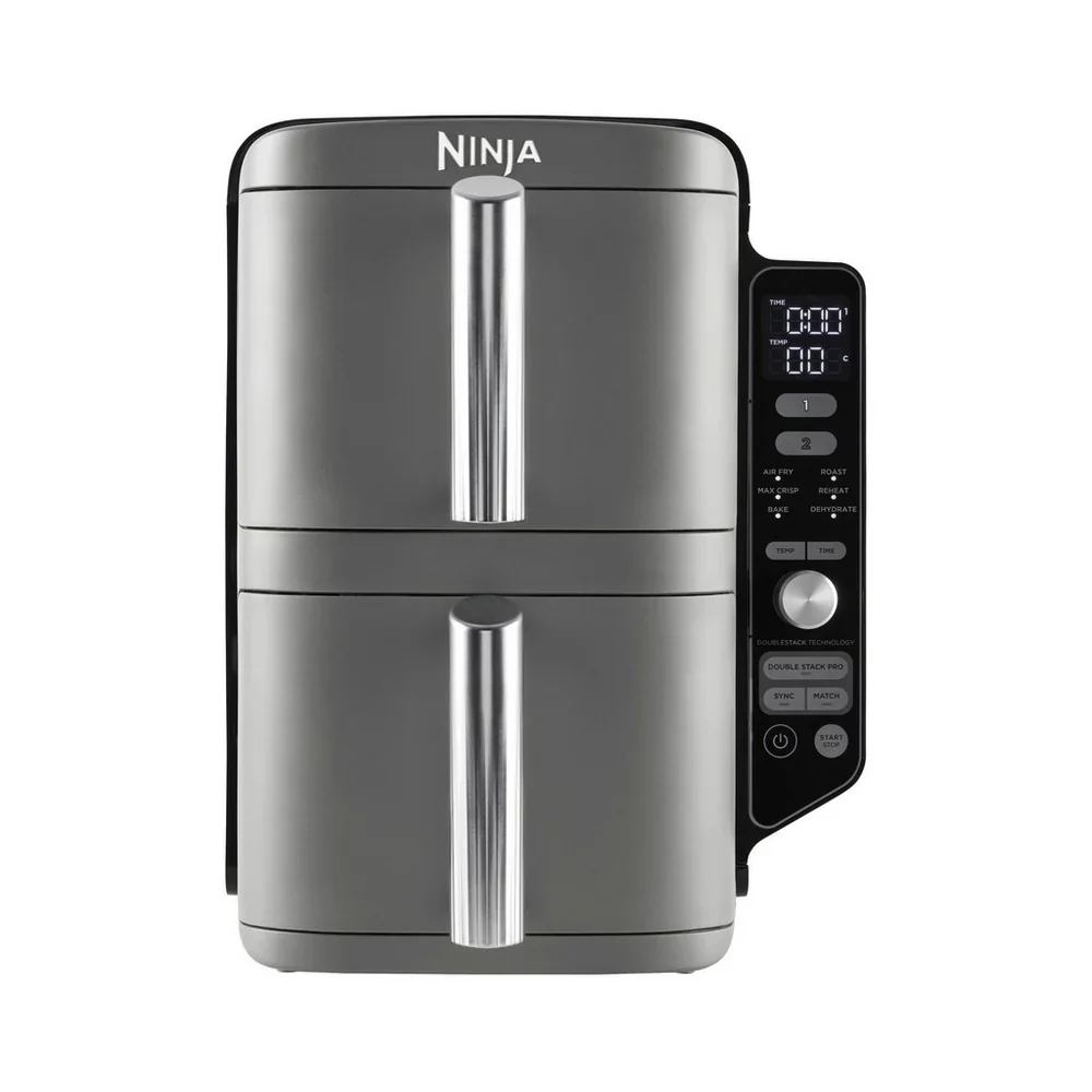 2025 Freidora de Aire Caliente Ninja Double Stack XL 2 Cajones 9,5L – Gris SL400UK