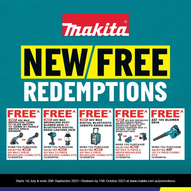 MAKITA 18V Brushless 6-Piece Set 2 x 5.0Ah Combo Kit DLX6120TX1
