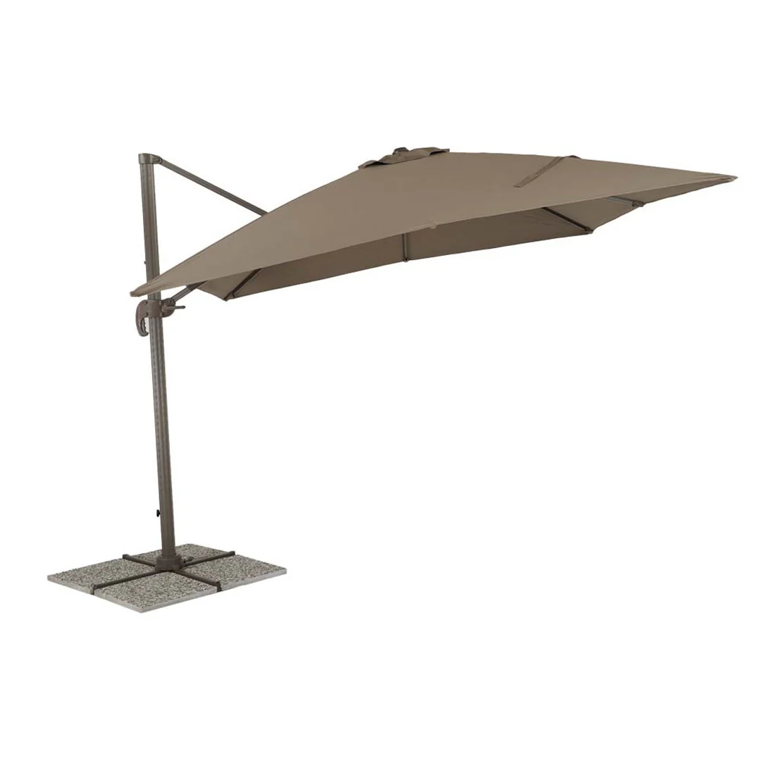 Sanremo - Ombrellone da giardino a braccio laterale light taupe