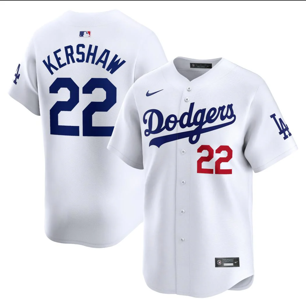 Men's #22 Clayton Kershaw Los Angeles Dodgers Baseball Jersey