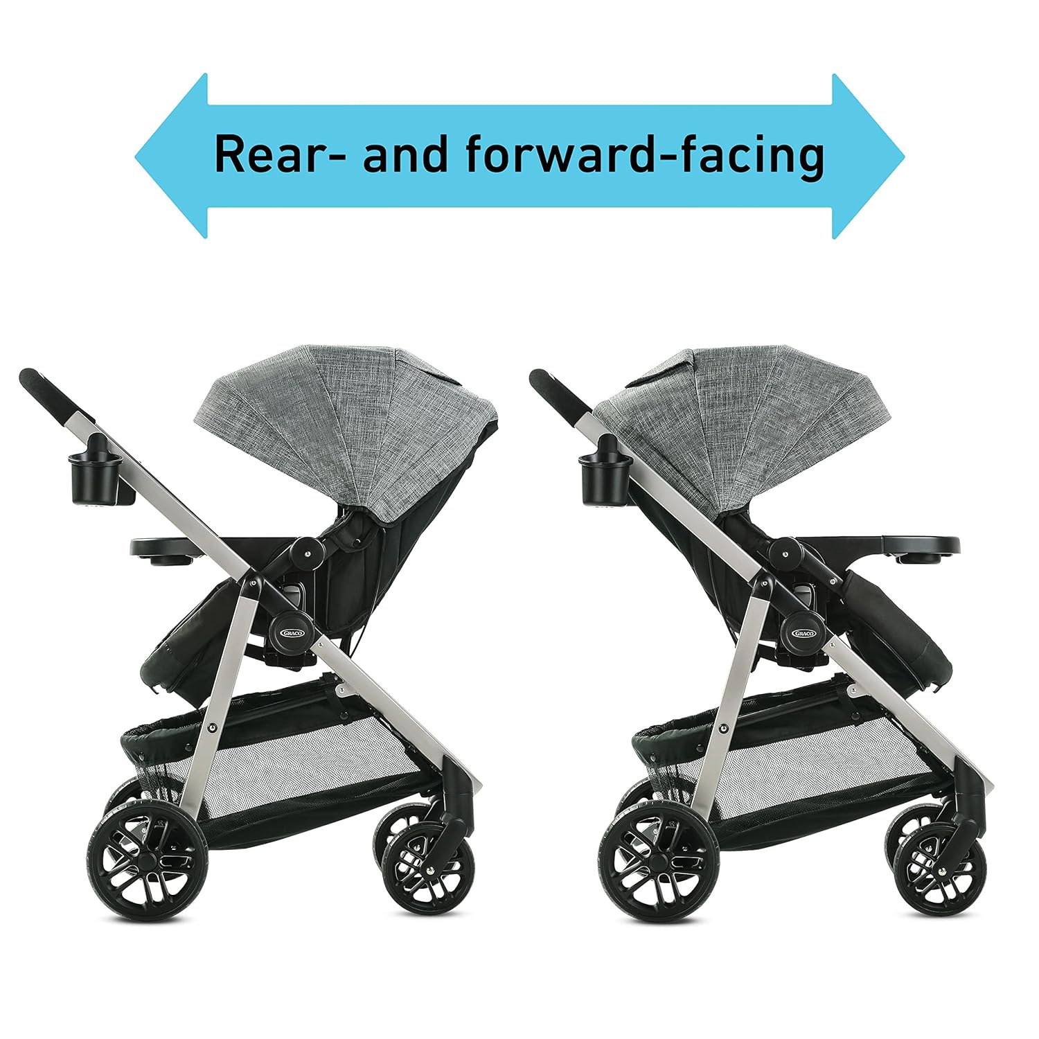 Graco Modes Pramette 3-in-1 Travel System, Stroller & Car Seat Combo, Reversible Seat, Ellington