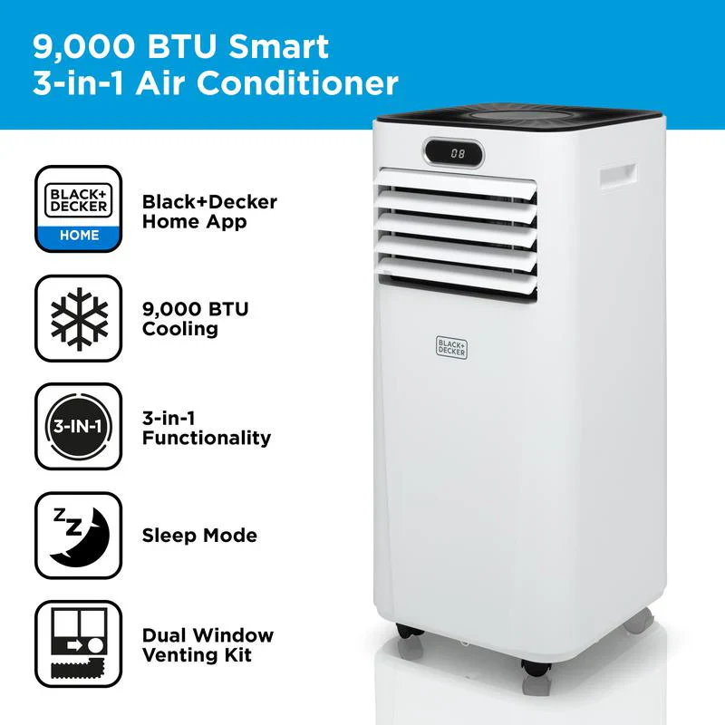 Aire Acondicionado Móvil Inteligente Black+Decker BXAC40025GB 9000 BTU