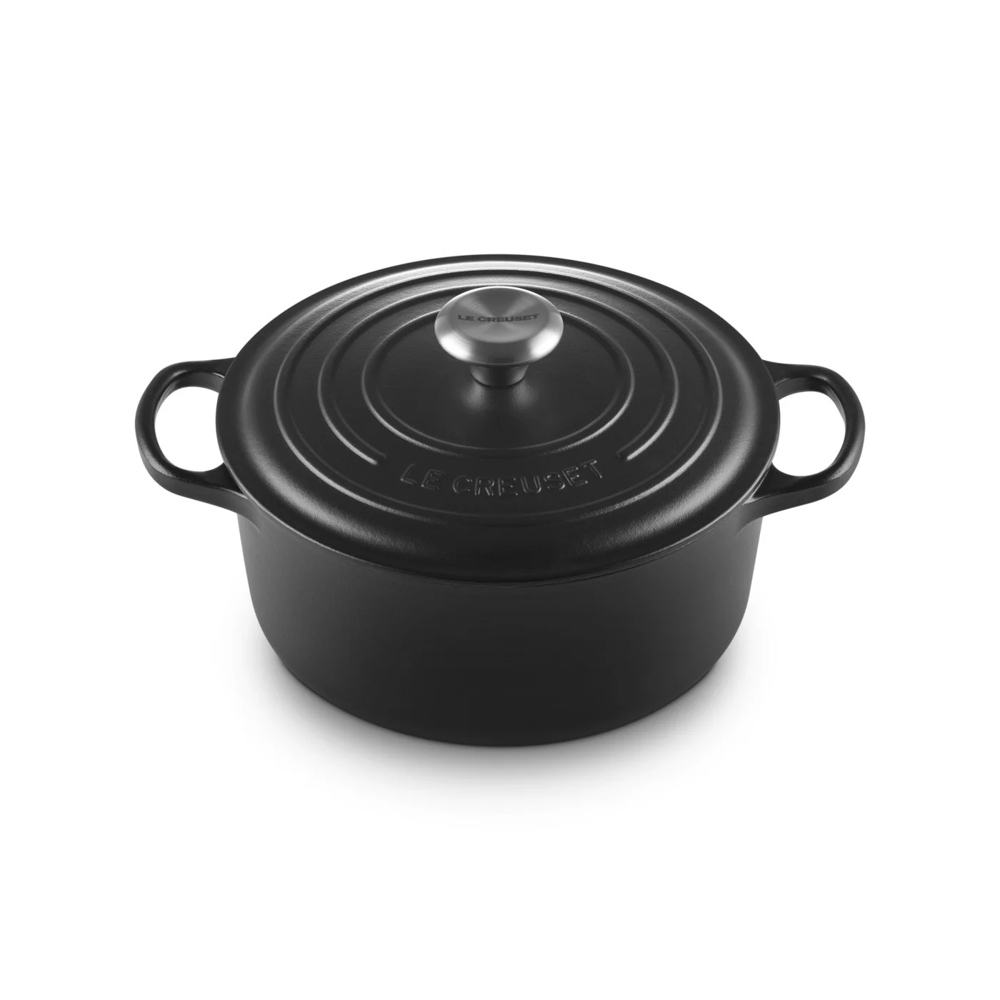 Le Creuset Pfanne Signature Gusseisen-Bräter, Ø 24cm, Schwarz matt