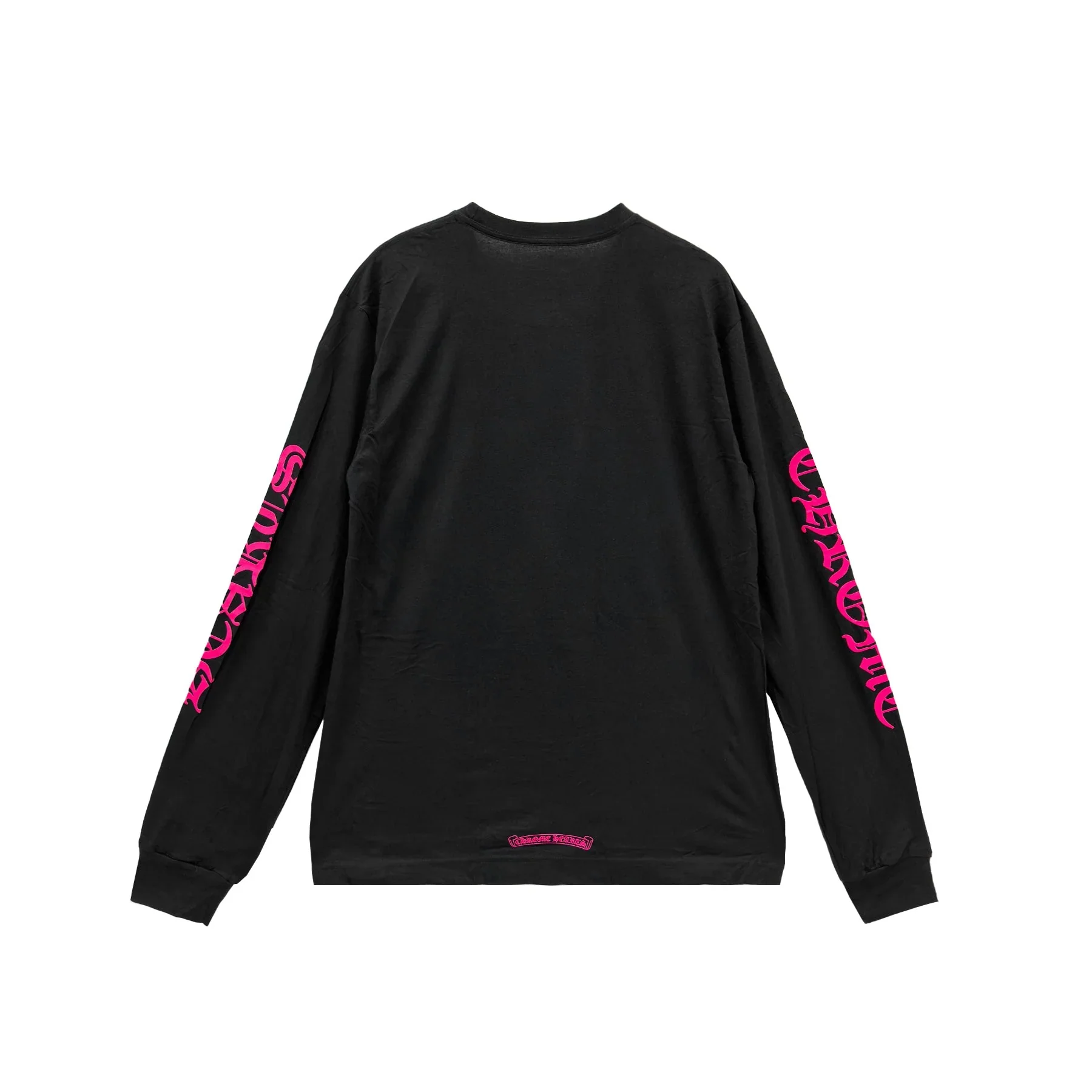 Chrome Hearts Pink Neck Logo Long Sleeve Tee