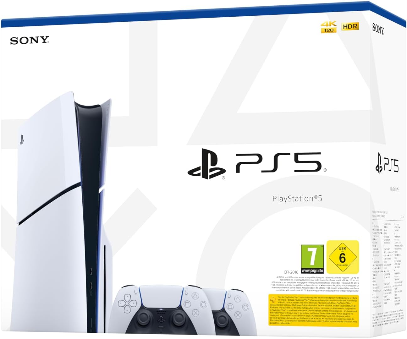 Playstation 5 Consola Estandar Modelo Slim + 2 mandos inalámbricos DualSense