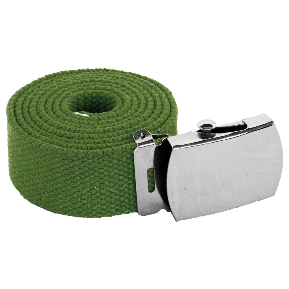 Military Belt Canvas Adjustable Olive Green Adjusts to 44-46