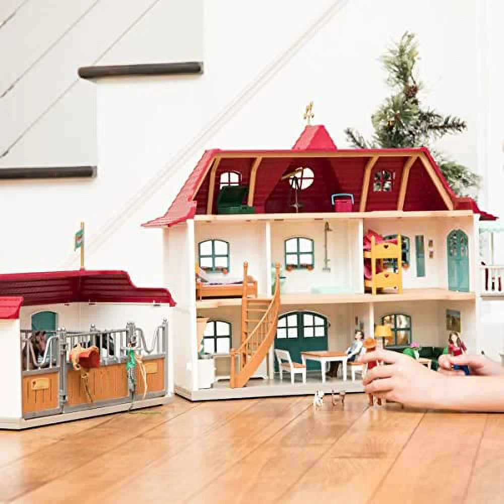 2025 Schleich - Club del cavallo: Casa di campagna e scuderia con accessori, 192 pezzi