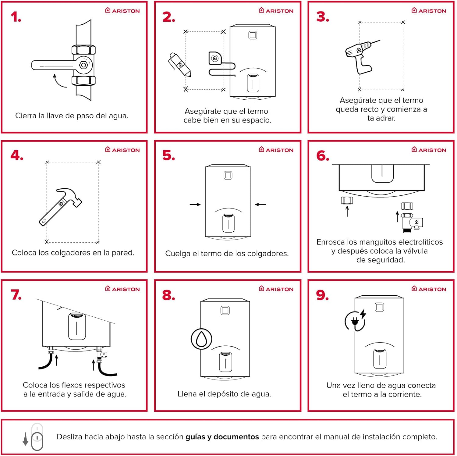 Ariston Lydos R – Electric Thermo 50 Litres, Vertical Electric Water Heater with External Regulation + Titanium Tank 48 x 45 x 56.8, Heaters Installation in Spain Efficiency C Range (A+/F)
