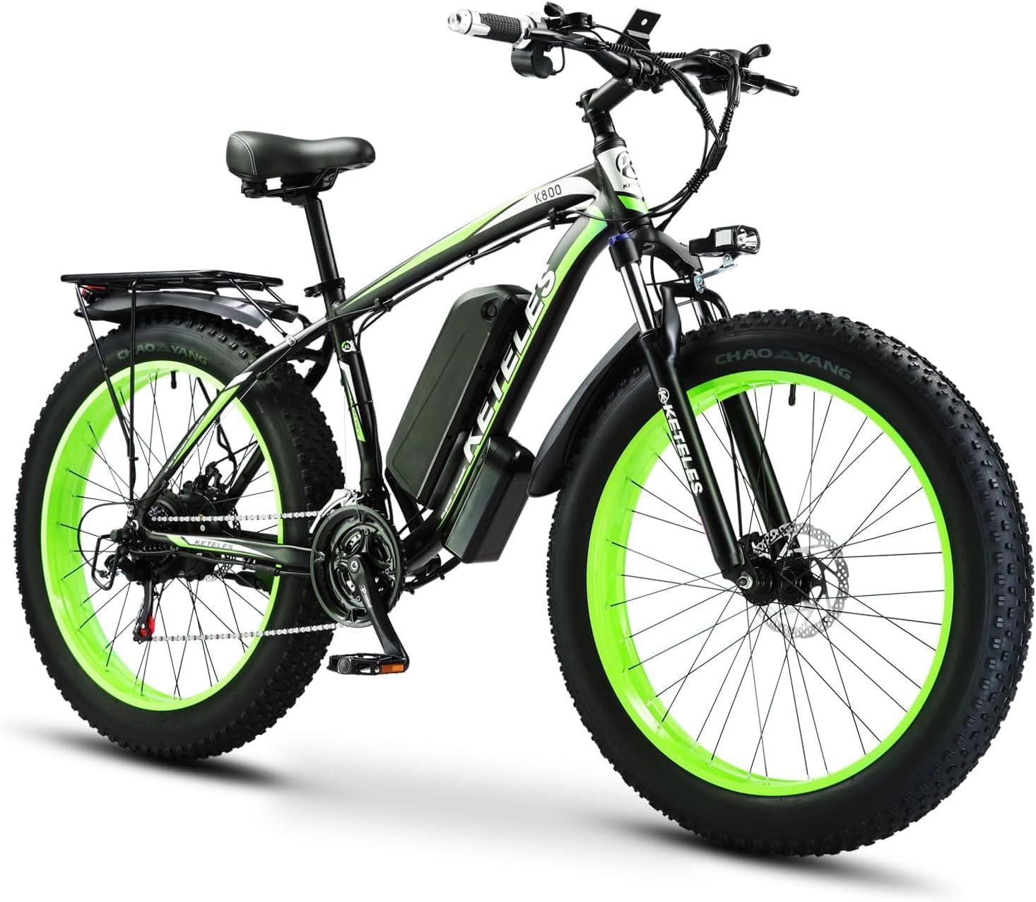 Electric Bike for Adult, 26 x 4.0 Fat Tire Ebike, 1000W/2000W Peak Electric Bicycle, 48V 13/17.5/23AH Waterproof Battery, Front Suspension Ebike, 27MPH-46MPH, Adjustable Seat, UL and GCC Certified