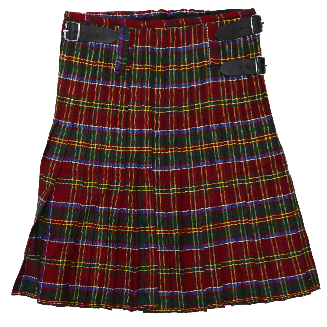 Economy Red Tartan Kilt with Flashes