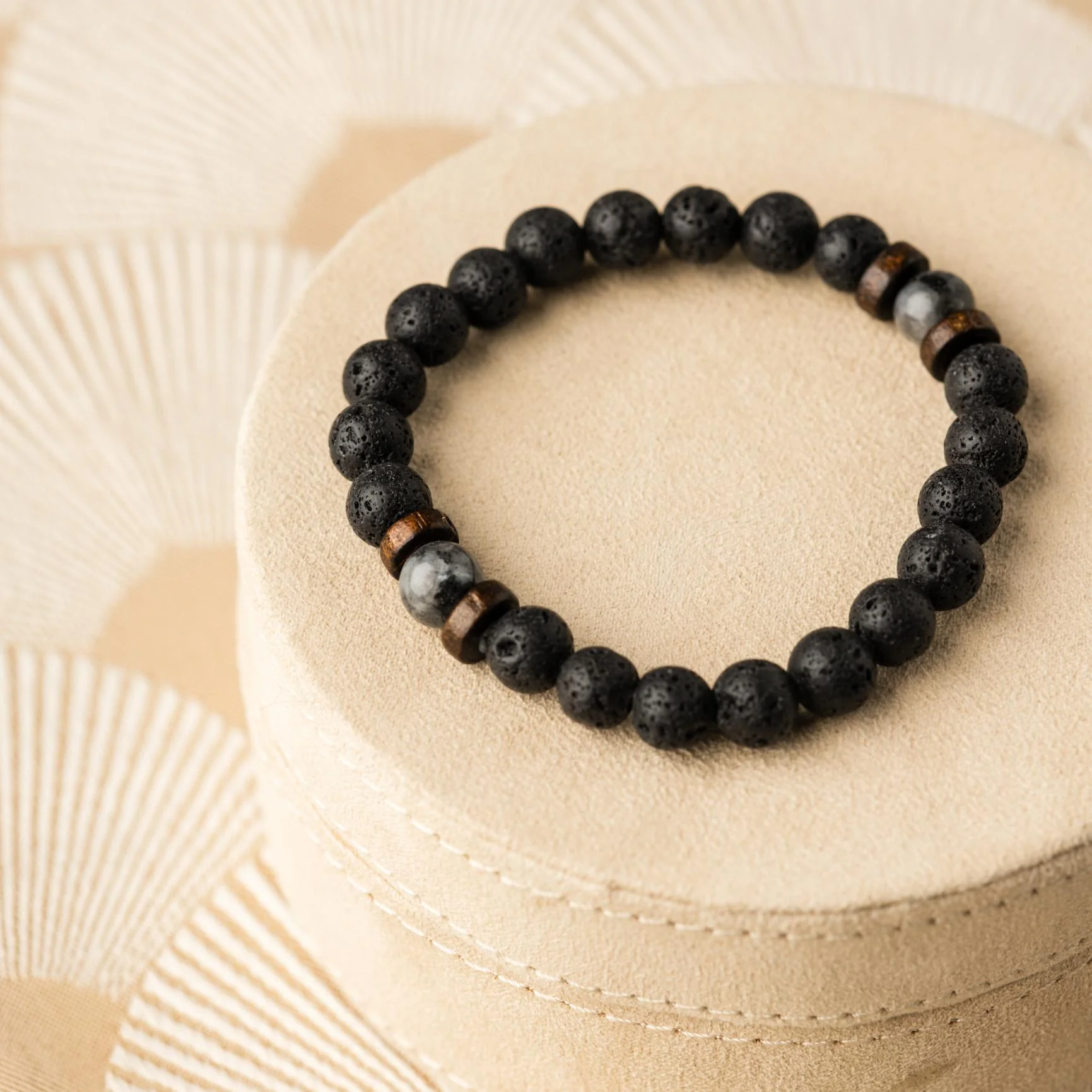 Balans Armband - Sandelhout - Lavasteen & Labradoriet - Stabiliteit