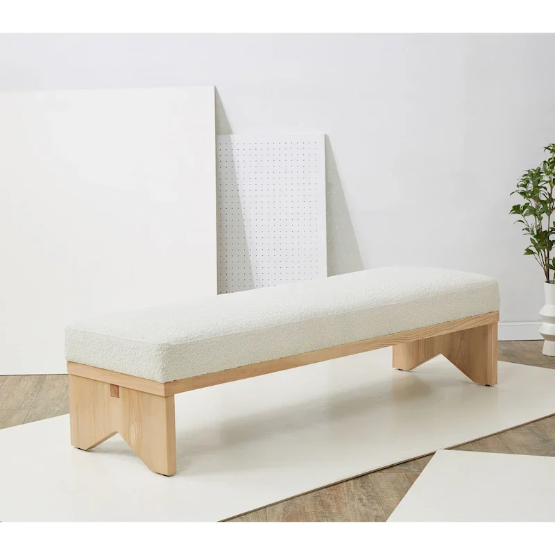 SAFAVIEH Couture Boris Mid-Century Modern Bench - Dimensions: 62.4