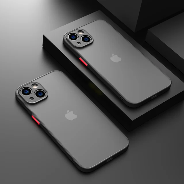 Matte iPhone Hülle �?Stoßfeste Schutzhülle mit transparentem Rücken