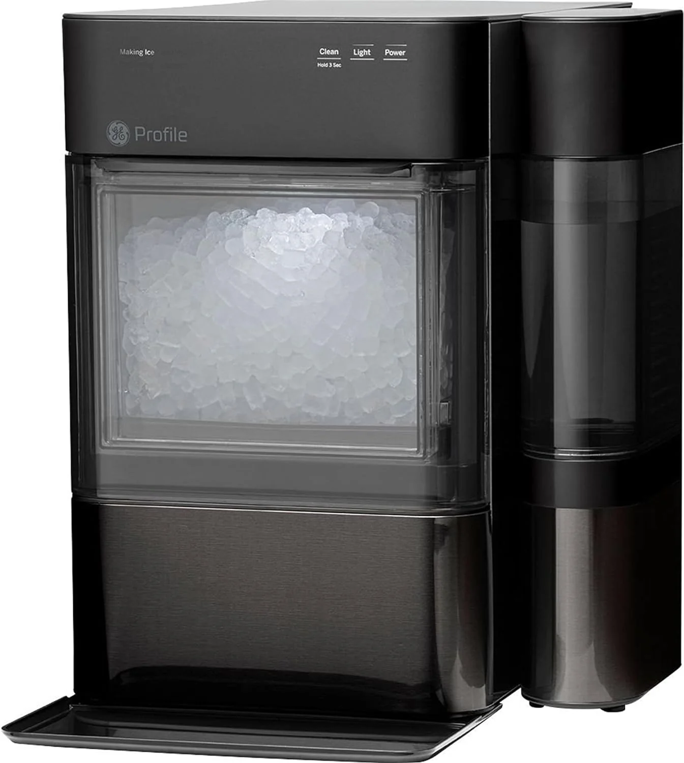 GE Profile Opal 2.0 with 0.75 Gallon Tank, Chewable Crunchable Countertop Nugget Ice Maker, Scoop included, 38 lbs in 24 hours, Pellet Ice Machine with WiFi & Smart Connected, Stainless Steel