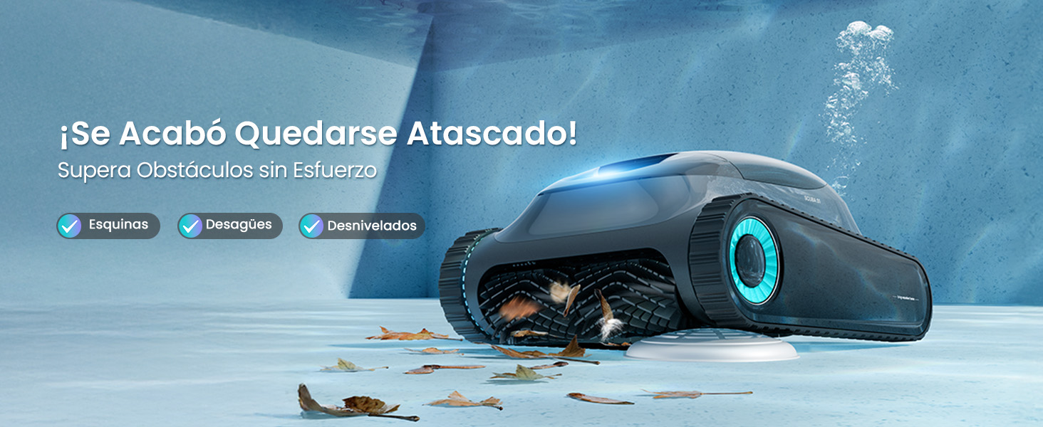 El texto dice «¡Se Acabó Quedarse Atascado!». Se muestra un concepto futurista de vehículo iluminado en azul con un telón de fondo invernal.