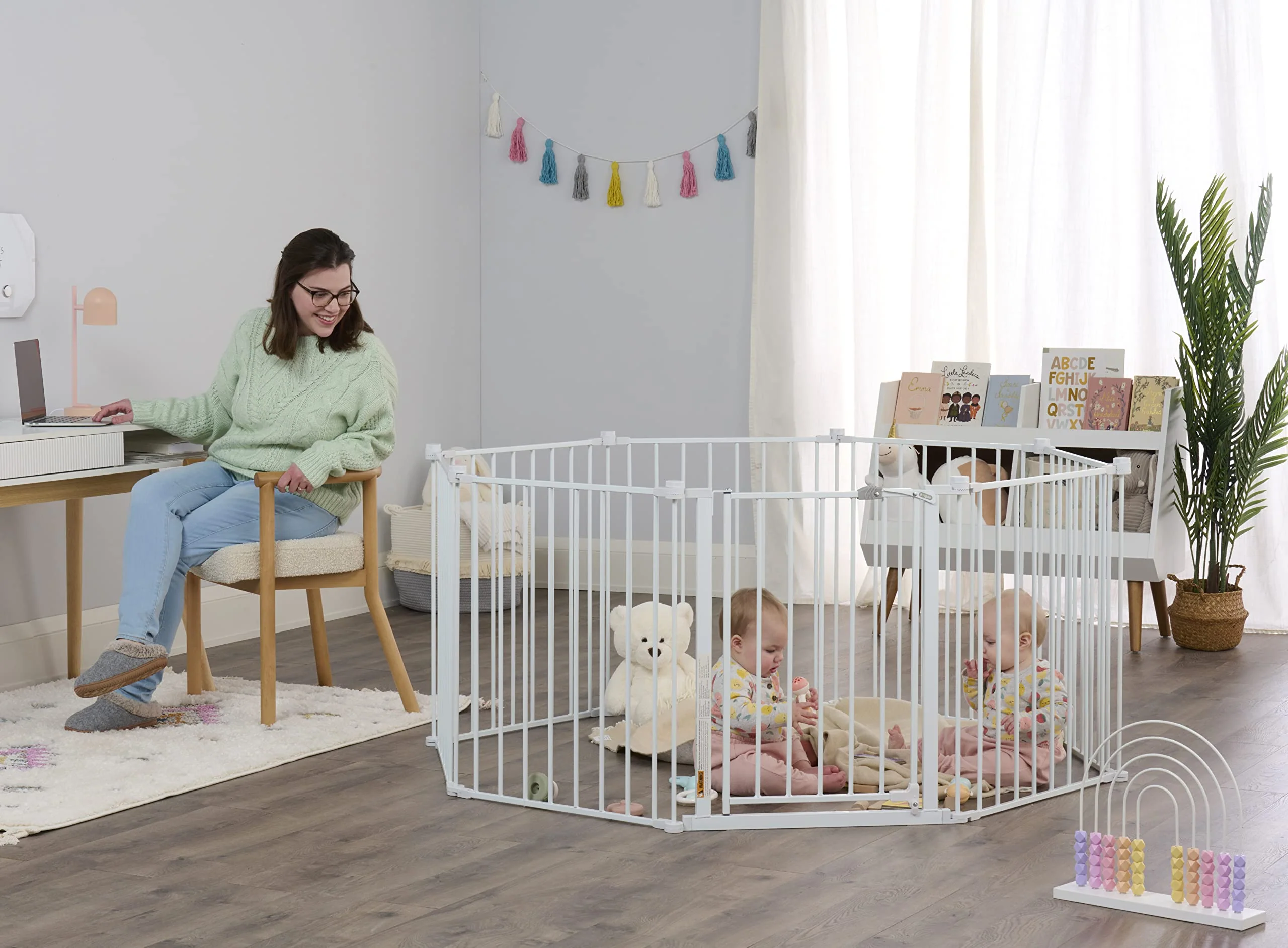 Regalo 192 Inch Super Wide Adjustable Baby Gate and Play Yard