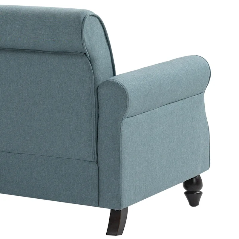 73 Sofa with Nailhead Trim Rolled Arms