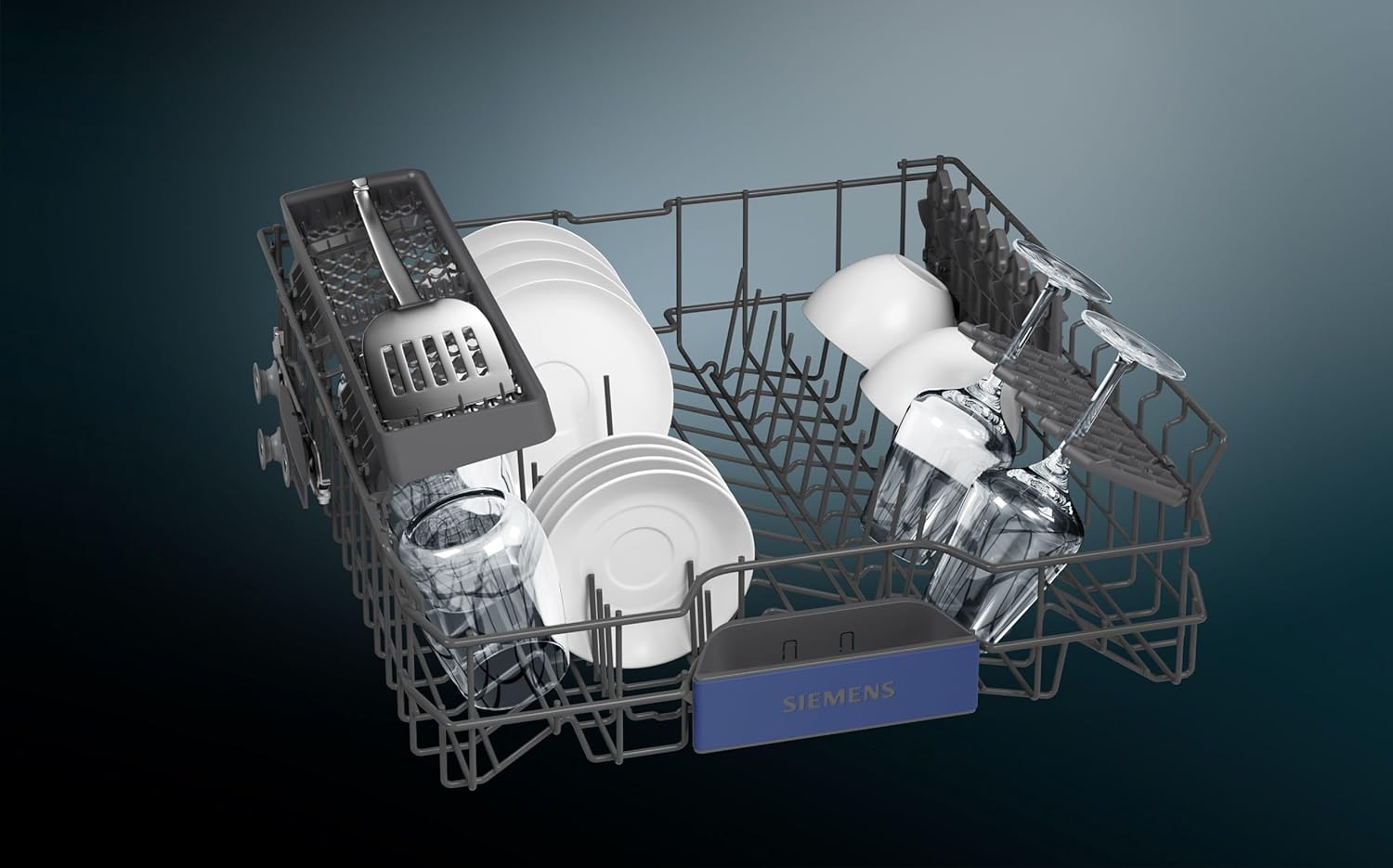 Siemens SN63EX14VE, iQ300 Smarter Geschirrspüler, Vollintegrierte Spülmaschine mit Besteckschublade, 60 cm, Auto Türöffnung dank autoOpen dry, Besonders leise durch iQdrive-Motor, infoLight aquaStop