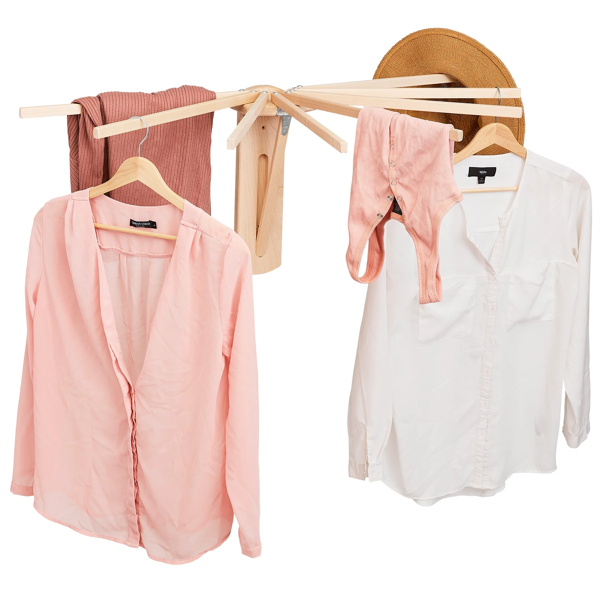 Wall Mounted Clothes Drying Rack - Heavy Duty (Made in USA) - Small
