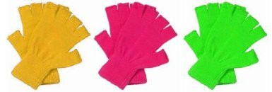 Neon Fingerless Gloves Bulk | 12 PACK Mixed Colors 5076