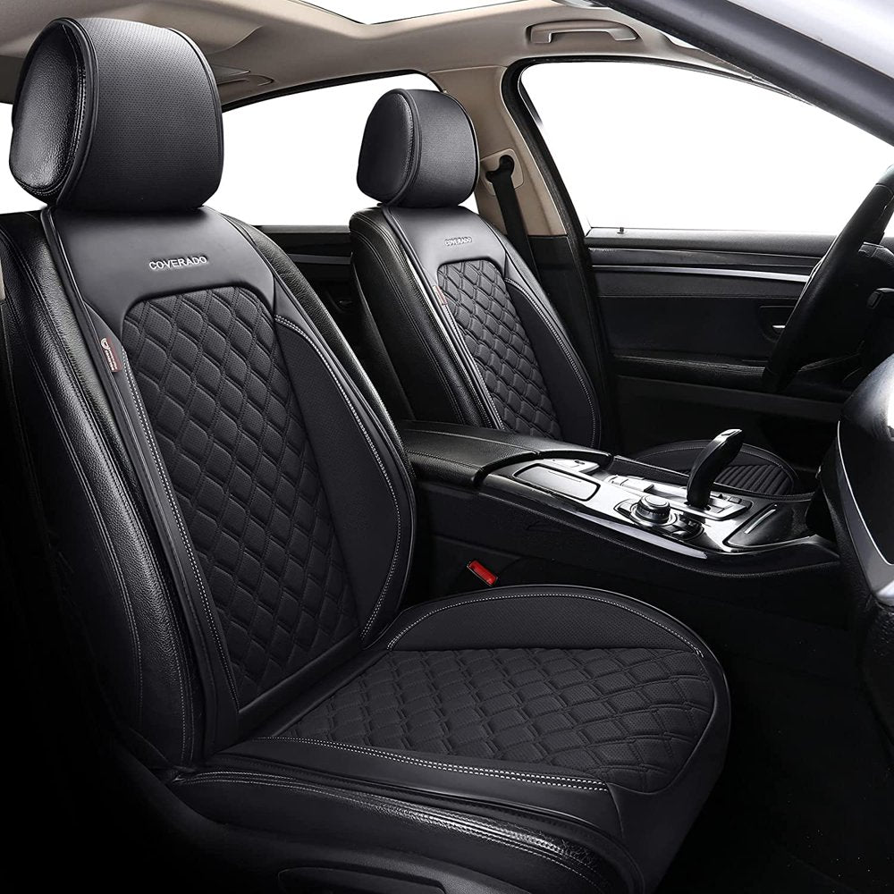 Coverado Front Seat Covers, Waterproof Leatheratte Car Seat Protector 2 Pieces