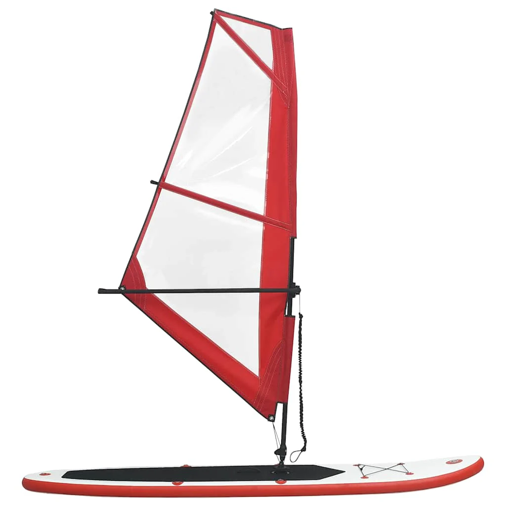 2026 Tabla de paddle surf inflable con vela roja y blanca v9776