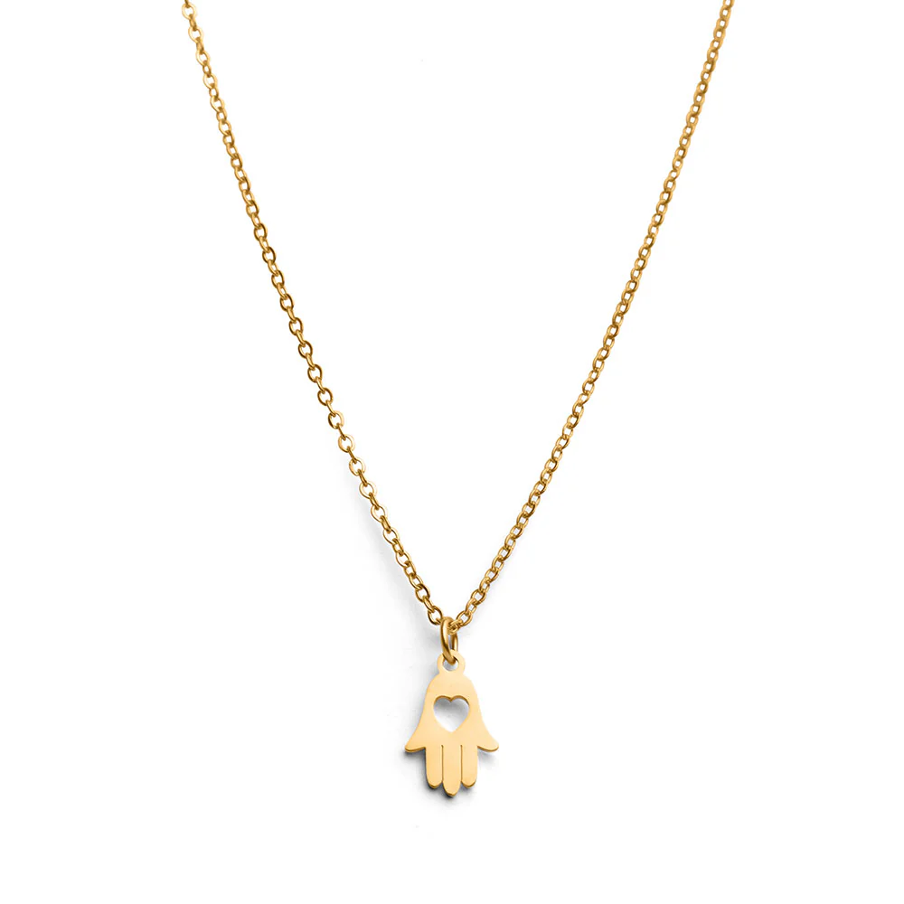 Hamsa Ketting - RVS - Handje Van Fatima - Goud