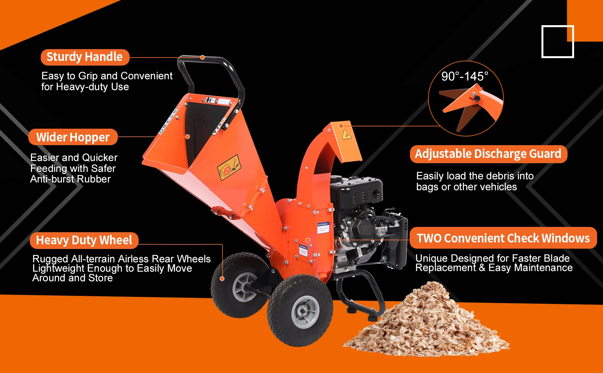 2025 Trituradora de Madera EFCUT C30 LITE – Astilladora a Gasolina 7HP