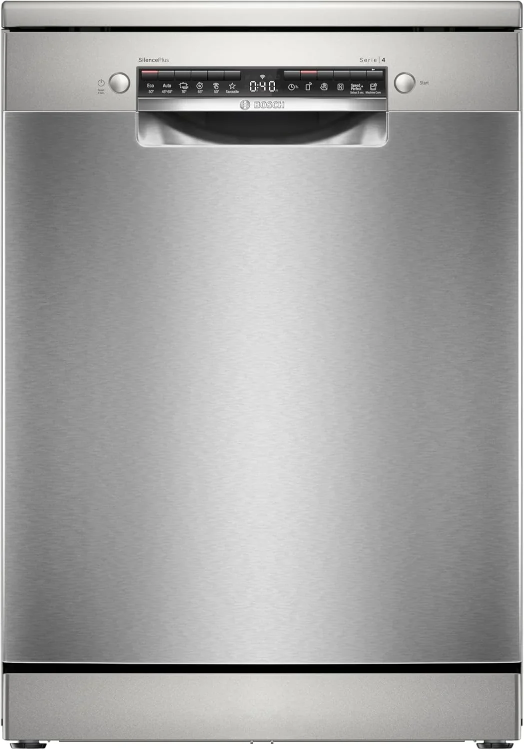 2026 Bosch - Lavavajillas Libre Instalación, 60 cm, Serie 4, Home Connect, Motor EcoSilence, Acero, SMS4EMI06E