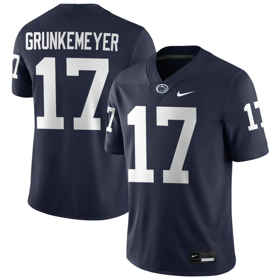 Men��s Penn State #17 Ethan Grunkemeyer Football Jersey