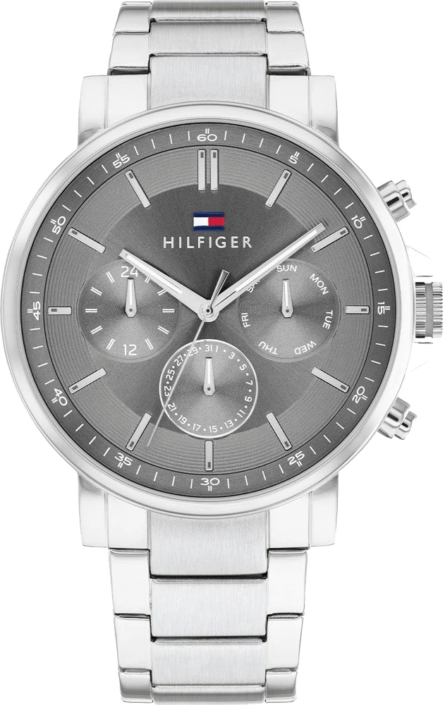 Tommy Hilfiger Tyson Stainless Steel Dark Grey Dial Multi-function Men's Watch - 1710604